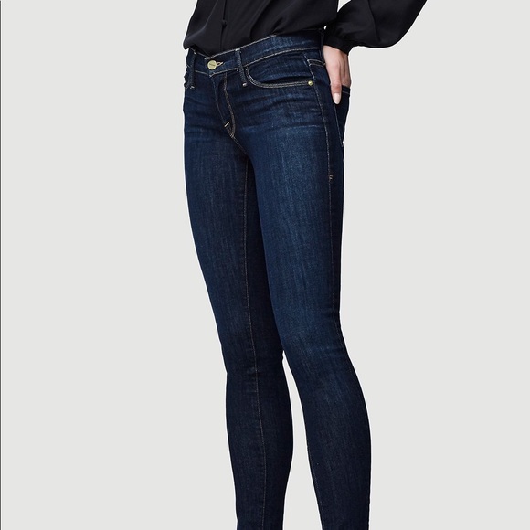Frame Denim Denim - EUC Frame Sz 26 Le Skinny de Jeanne DarkBlueIndigo